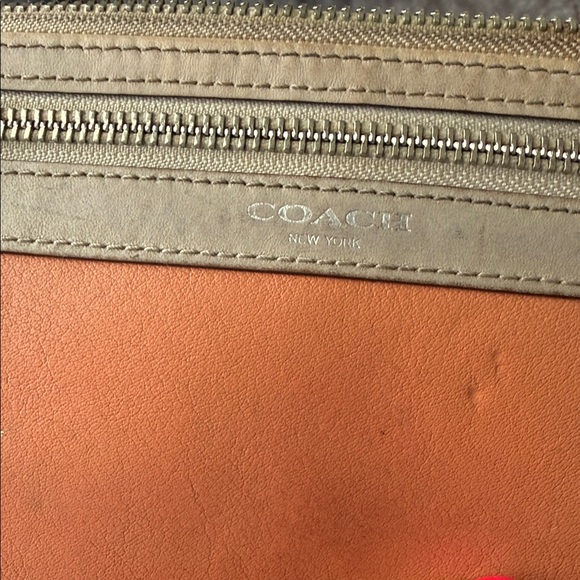 Coach Colorblock Orange and Grey Wallet/Wristlet with Callouts - Picture 11 of 13